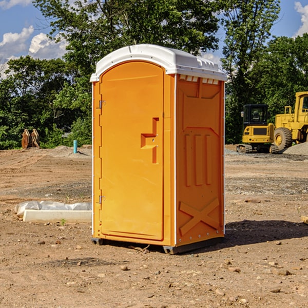 how often are the portable toilets cleaned and serviced during a rental period in Ocate